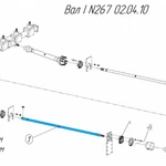 фото Вал I N267 02.04.10 для новозоразбрасывателей Metal-Fach N 267