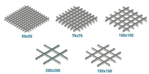 Фото Профиль Грильято Классика 3313 МАМА 75*75мм, Металлик серебристый Cesal (Альконпласт)