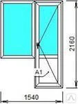 фото Блок балконный ПВХ, размер 1540х2160, 58мм/24мм
