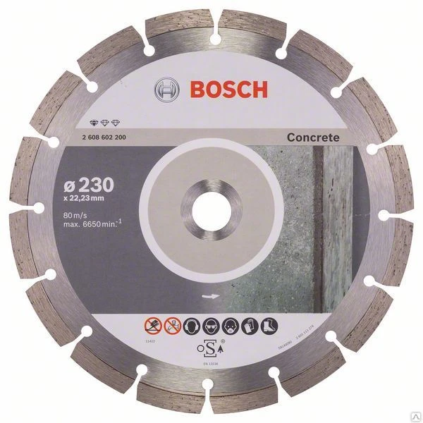 Фото Диск алмазный Bosch Pf Concrete 230*22,23 2.608.602.200 Bosch Pf Concrete
в