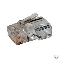 Фото Разъем RJ-45(8P8C) кат.5е универ.(для многожильного,одножильного кабеля)