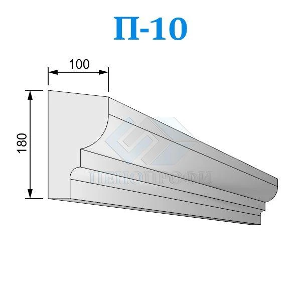Фото Фасадные подоконники из пенопласта (пенополистирола) П-10 ПСБ-С-25Ф