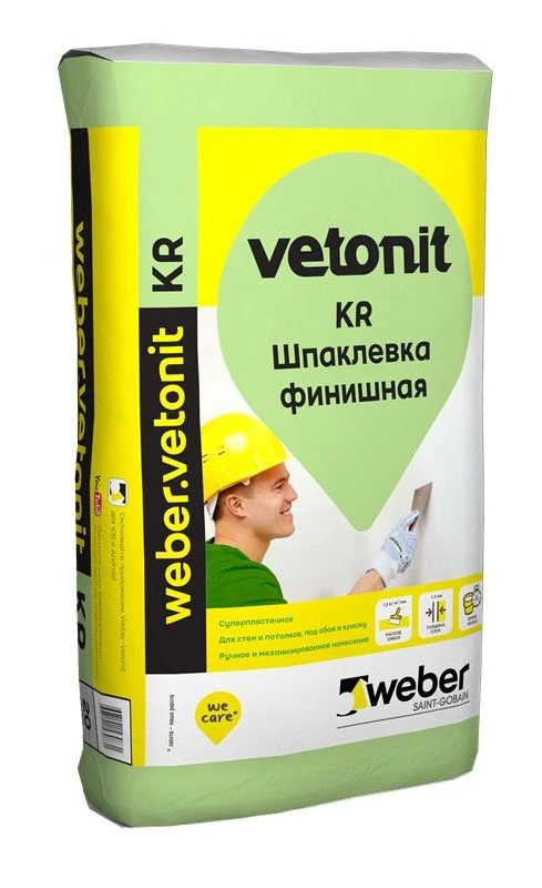 Фото Шпаклевка финишная Weber Vetonit KR, 20 кг