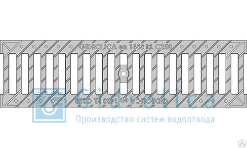 Фото Решетка чугунная оцинкованная щелевая DN100