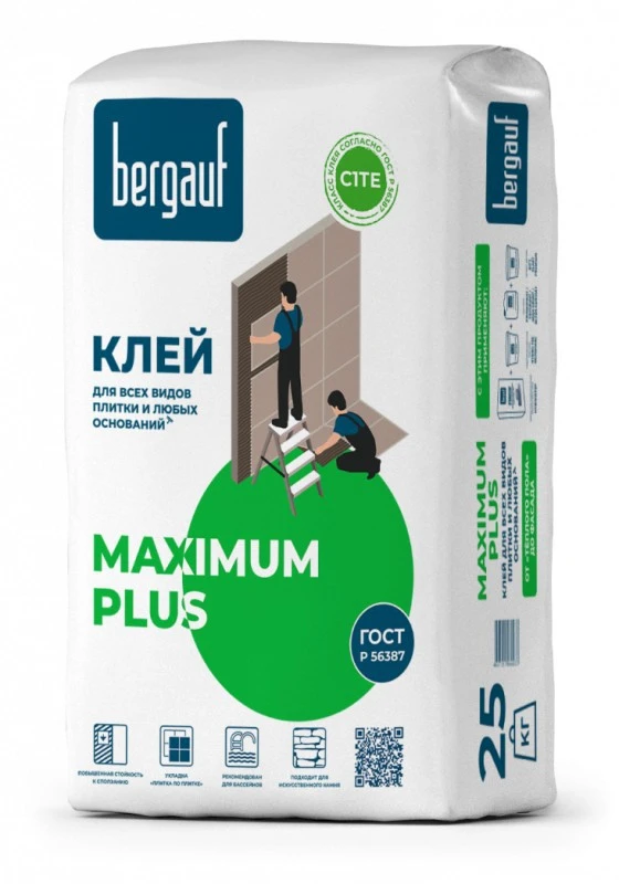 Фото Клей для плитки и камня Bergauf Maximum Plus 25 кг