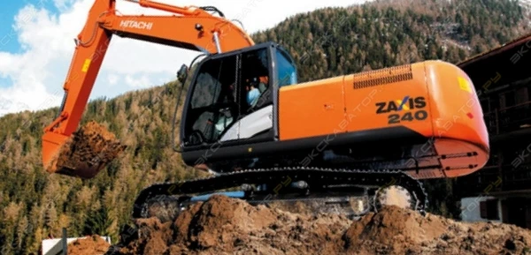 Фото Аренда гусеничного экскаватора Hitachi ZX240-5G, Челябинск