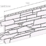 фото Панель фасадная VOX Solid Stone Lazio камень светлая глина 42х100см, 0,42м²