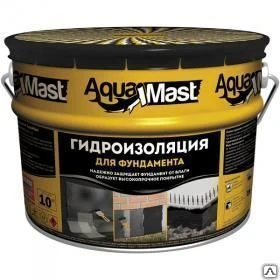 Фото Мастика битумная AQUAMAST, 3кг (гидроизоляция фундамента) , 3 кг