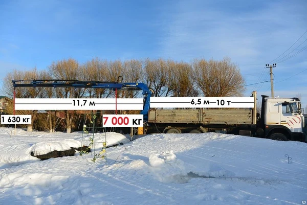 Фото Услуги манипулятора стрела 7т на заднем свесе МАЗ 10т
