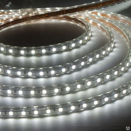 Фото Лента 3528, 60LED 4,8вт 12в, белый, 5м, IP68