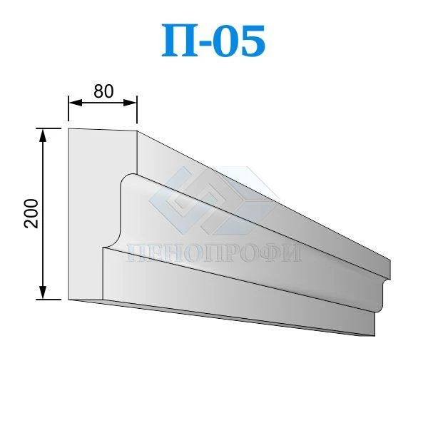 Фото Фасадные подоконники из пенопласта (пенополистирола) П-05 ПСБ-С-25Ф