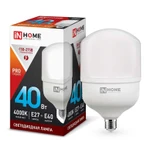 фото Лампа светодиодная LED-HP-PRO 40Вт 230В 4000К E27 3600лм с адаптером IN HOME 4690612031095