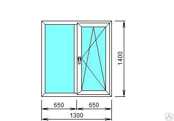 Фото Окно ПВХ 1300х1400 в одно стекло