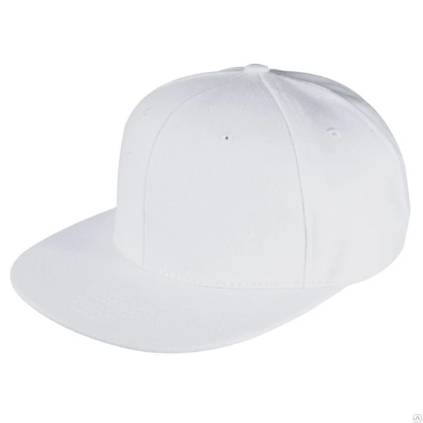 Фото Бейсболка Unit Snapback с прямым козырьком, белая