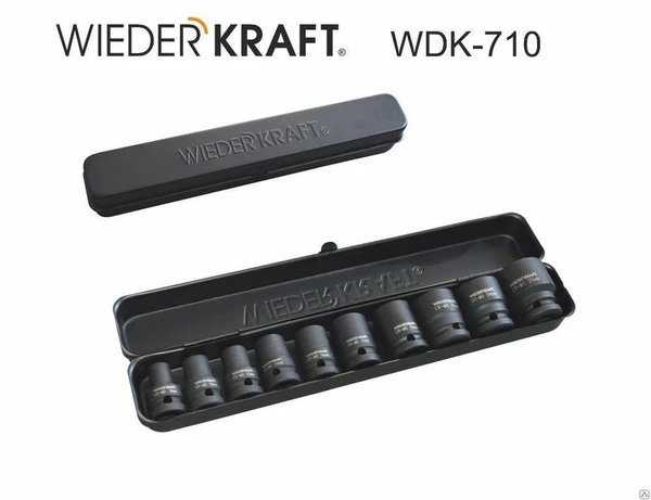 Фото WDK-710 Набор ударных головок 1/2" 9-27мм WiederKraft