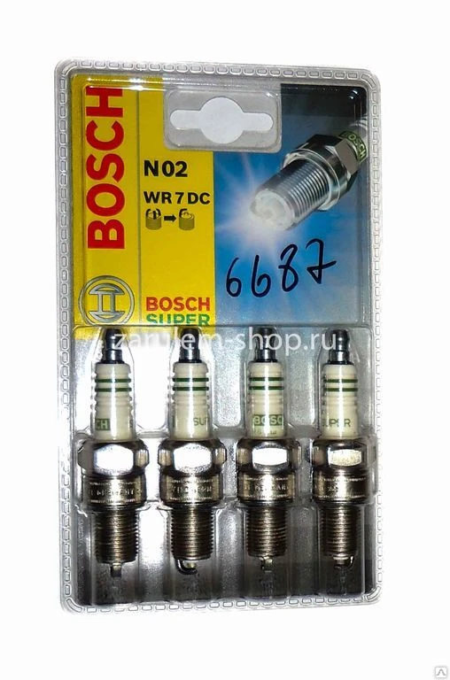 Фото Свеча Bosch №988 WR7DC 0,8 4шт блист