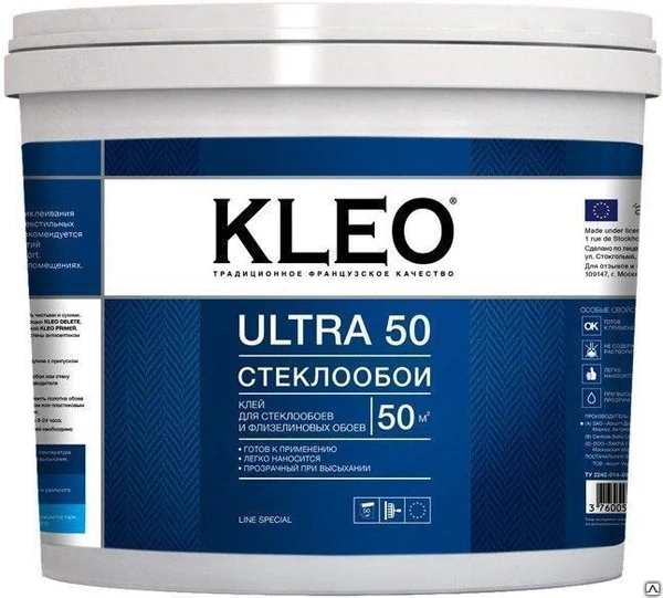 Фото Клей KLEO ULTRA для стеклохолста 10л