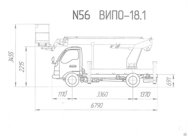 Фото Автогидроподъемник ВИПО-18-01 на шасси JAC N56