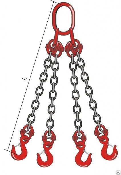 Фото Стропа цепная четырехветвевая (минимум) 4СЦ 2100 кг