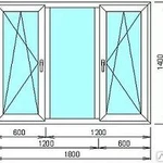 фото Пластиковые окна трехстворчатое