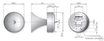 Фото Сирена пьезоэлектрическая SAS-2835-12V-F, 12 В, 110дБ