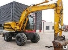 Фото Аренда экскаватора JCB JS 130W, с использованием ковша