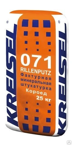 Фото Фактурная минеральная штукатурка КОРОЕД 2 мм KREISEL 071 RILLENPUTZ (25 кг)