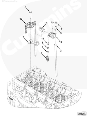 Фото Коромысло выпускного клапана на двигатель Cummins ISF3.8 5259952 5257979