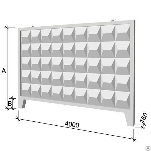 Фото Заборная плита П6 В