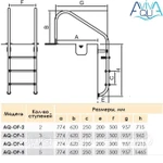 Фото №4 Лестница Aquaviva Overflow-415 (4 ступ.)