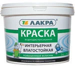 Фото Краска в/д интерьерная влагостойкая  повышенной белизны Лакра 3кг