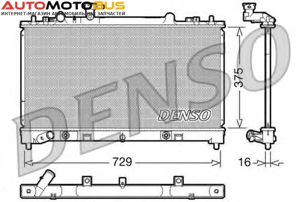 Фото Радиатор, охлаждение двигателя DENSO DRM44022 Радиатор охл. ДВС MAZDA 6 2.5 i Aut. 08/07