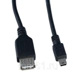 фото Кабель PERFEO USB2.0 A розетка - Mini USB 5P вилка, 0,5 мeters (U4201)