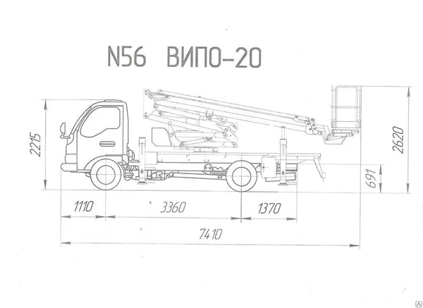 Фото Автогидроподъемник ВИПО-20 на шасси JAC N56