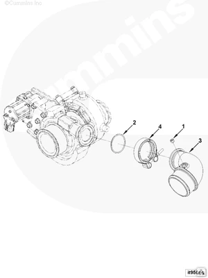 Фото Труба переходная впуска воздуха на двигатель Cummins 4BTAA 3918686