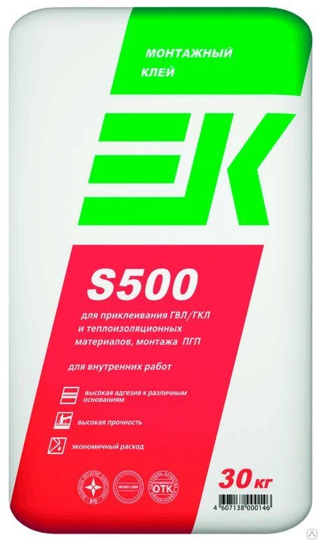 Фото Монтажный клей EK S500, мешок 30 кг