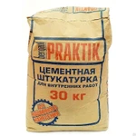 фото Штукатурка Praktik цементная для внутр. работ, 30 кг Bergauf