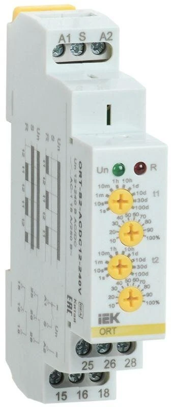 Фото Реле циклическое ORT 2 конт. 12-240В AC/DC IEK ORT-S2-ACDC12-240V