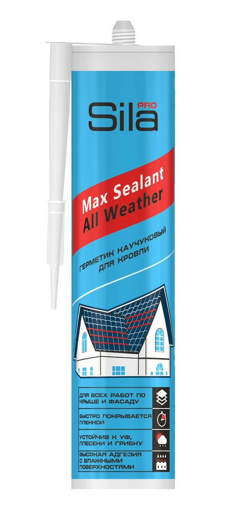 Фото Герметик каучук 290 мл  д/кровли SILA PRO PU Sealant All weather (коричневый) (12) '