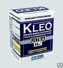 Фото Клей КLЕО Ultra для стеклообоев, флизелиновых 500 г Франция 50-80м2, шт