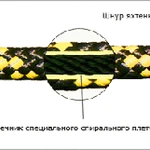 фото Шнур Экстрим яхтенный 8,0мм, черно-желтый (20м)