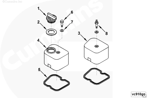 Фото Крышка горловины залива масла двигателя Cummins EQB 140-20 3901895