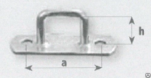 Фото Скоба тентовая прямоугольная оцинкованная арт. 17.17
