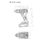 Фото №2 Дрель-шуруповерт аккумуляторная BS 18 L BL 2х2.0 LiIon кейс Metabo 602326500