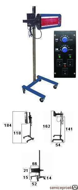 Фото ИК сушка IR 1, коротковолновая, 220В, 1,1кВт, арт. IR1 Trommelberg