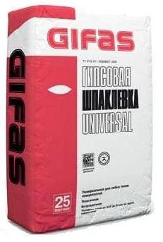 Фото Шпаклевка Universal, 25кг Gifas