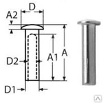 фото Наконечник для троса 4мм с полукруглой головой, нерж. сталь А4