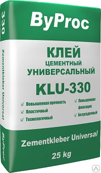 Фото Клей цементный универсальный морозостойкий KLU-330 W 25 кг