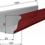 фото Желоб водосточный 120х86х3000