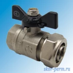 фото Кран для металлопластиковых труб 20х3/4&quot; AQUALINK Ц-ВР